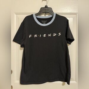 Love Tribe Black Tee with White Logo and Pink Heart